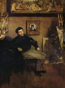 Edgar Degas The Man in the studio France oil painting artist